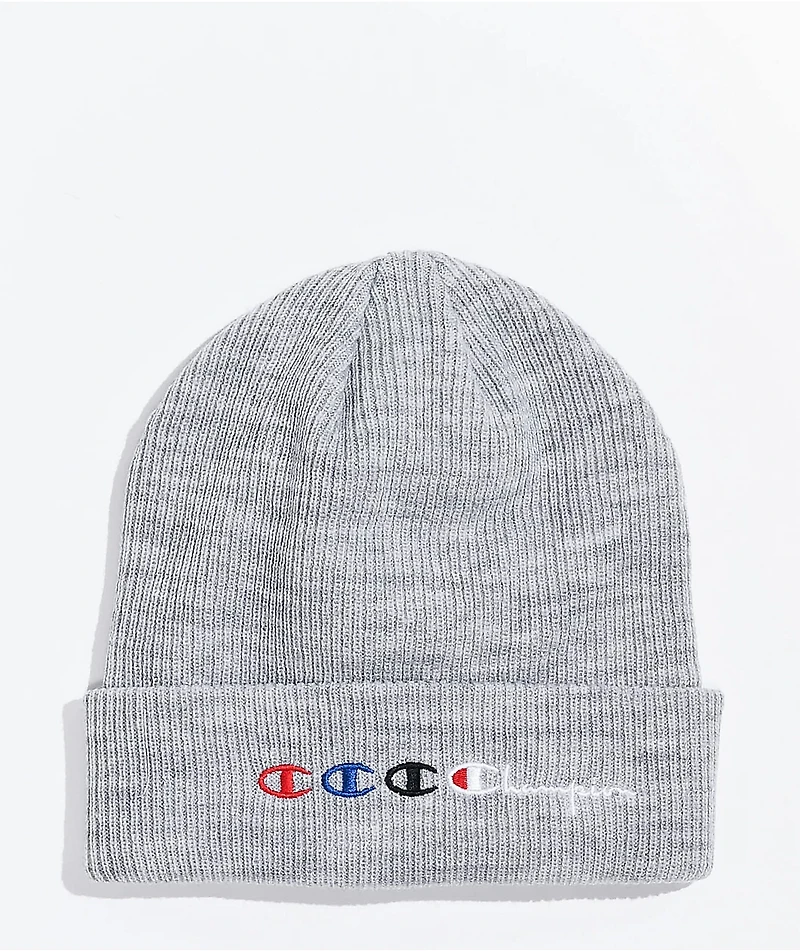 Champion 1x1 Oxford Grey Chunky Beanie