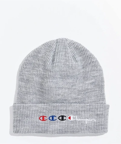 Champion 1x1 Oxford Grey Chunky Beanie