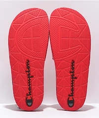 Champion 3Peat Red Slide Sandals