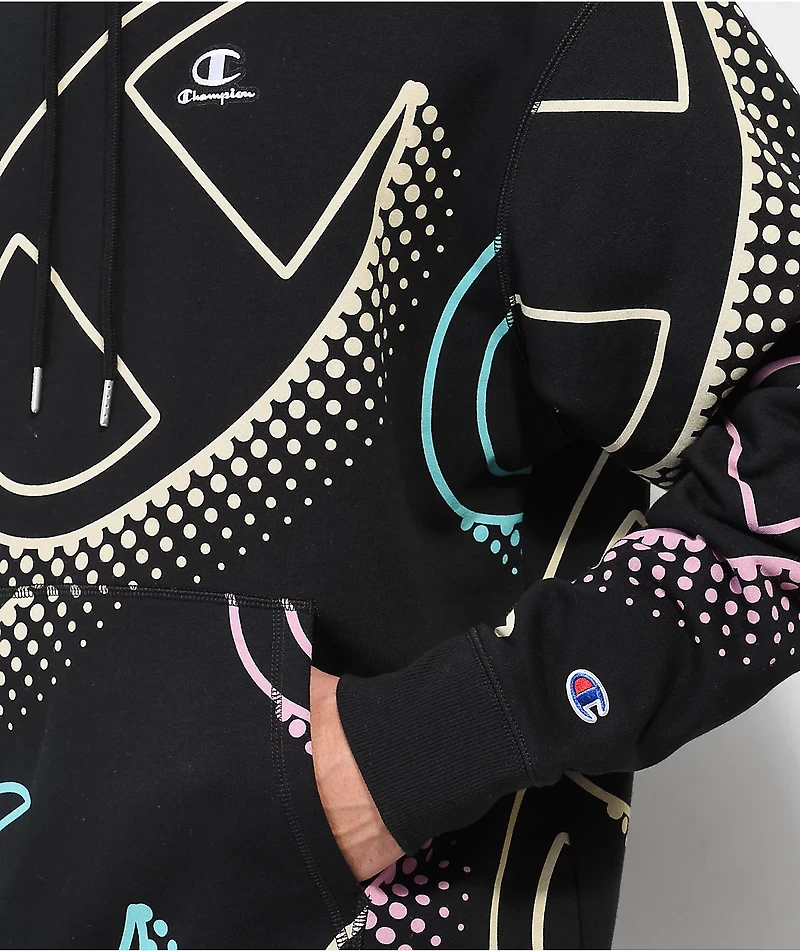 Champion Big Shadow Black Hoodie