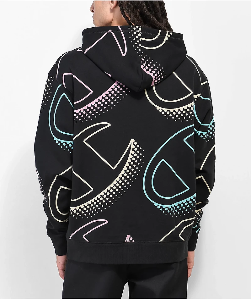 Champion Big Shadow Black Hoodie