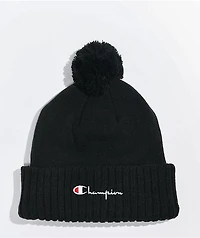 Champion Black Pom Beanie