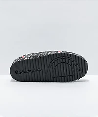 Champion Boys Varsity Reflective Black Slippers