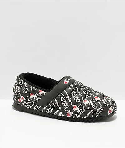 Champion Boys Varsity Reflective Black Slippers