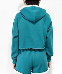 Champion Classic Reverse Weeve Crop Green Hoodie