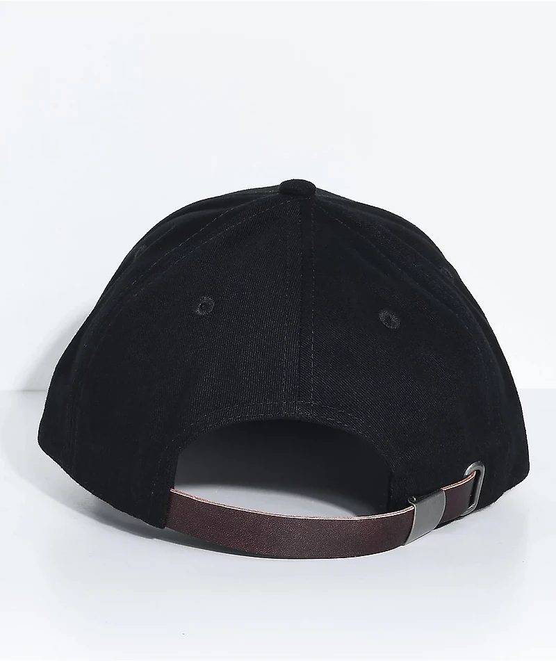 Champion Classic Twill Black Strapback Hat