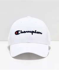 Champion Classic Twill White Strapback Hat