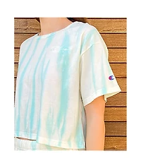 Champion Feather Dye Ice Fall & Cream Crop T-Shirt