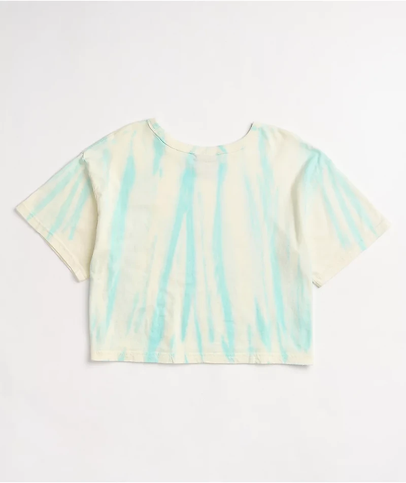 Champion Feather Dye Ice Fall & Cream Crop T-Shirt
