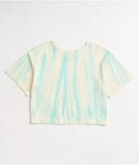 Champion Feather Dye Ice Fall & Cream Crop T-Shirt