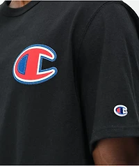 Champion Felt Applique Black T-Shirt