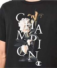 Champion Floral Peekaboo Black T-Shirt