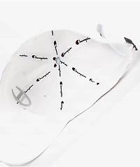 Champion Garment Washed White Strapback Hat