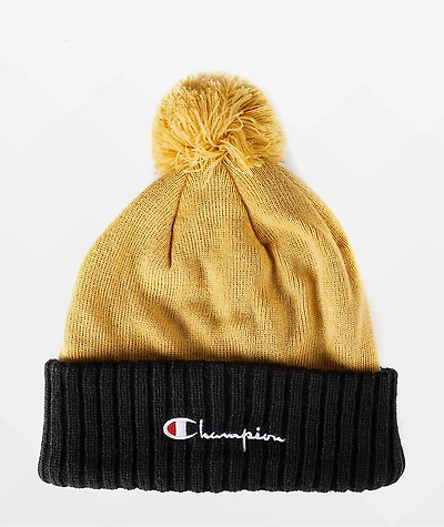 Champion Gold & Black Pom Beanie