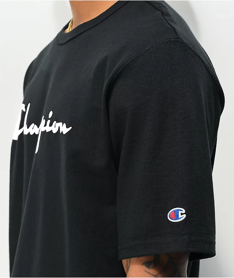 Champion Heritage Script Black & Red T-Shirt