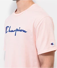Champion Heritage Script Pink T-Shirt