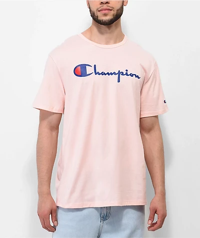 Champion Heritage Script Pink T-Shirt