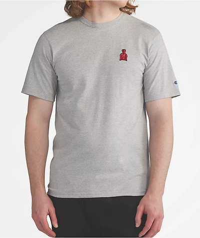 Champion Hoodie Graphic Grey T-Shirt