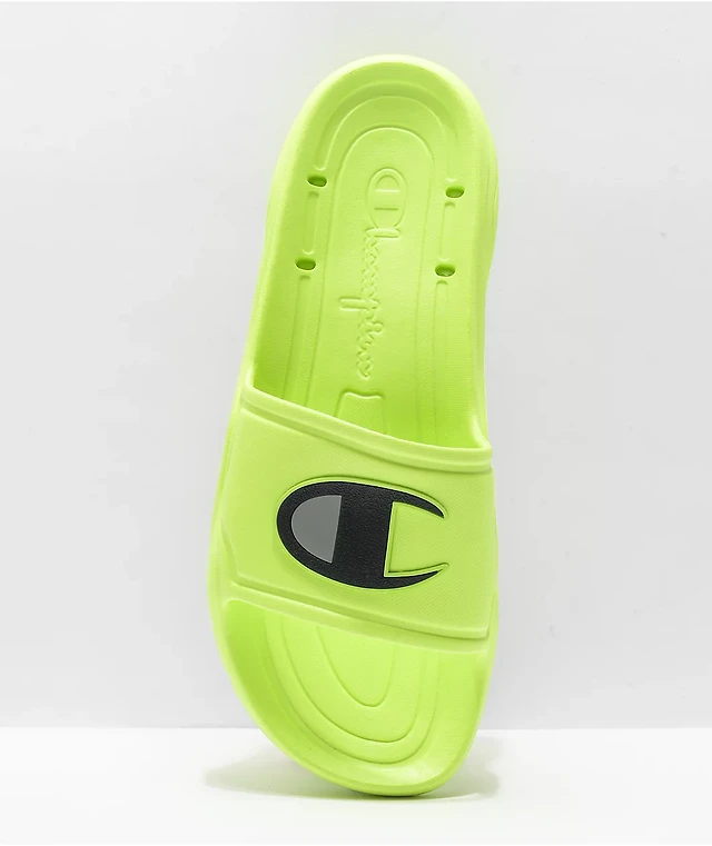 Champion Hydro-C Neon Green Slide Sandals Arden Fair - Main Image