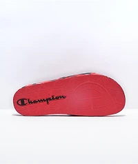 Champion IPO Camo Scarlet, Silver, & Black Slide Sandals