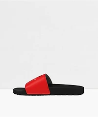 Champion IPO Circle Logo Scarlett Red & Black Slide Sandals