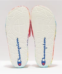 Champion IPO Rainbow Tie Dye Slide Sandals