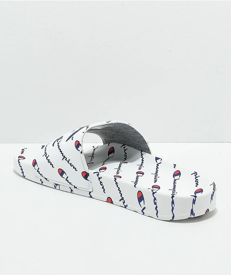 Champion IPO Repeat White Slide Sandals