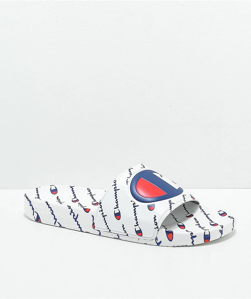 Champion IPO Repeat White Slide Sandals