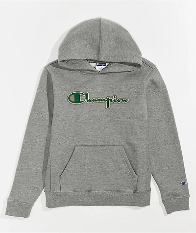 Champion Kids Felt Grey Hoodie