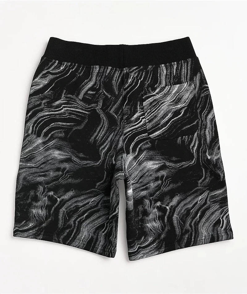 Champion Kids Marbled Black Sweat Shorts
