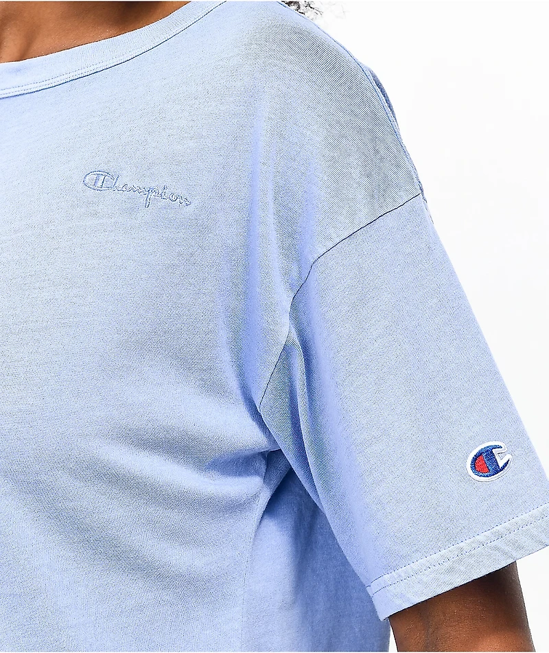 Champion Lightweight Charm Blue Crop T-Shirt