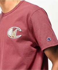 Champion Mixed Motif Embroidered Red T-Shirt