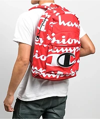 Champion Red Supercize All Over Print Backpack