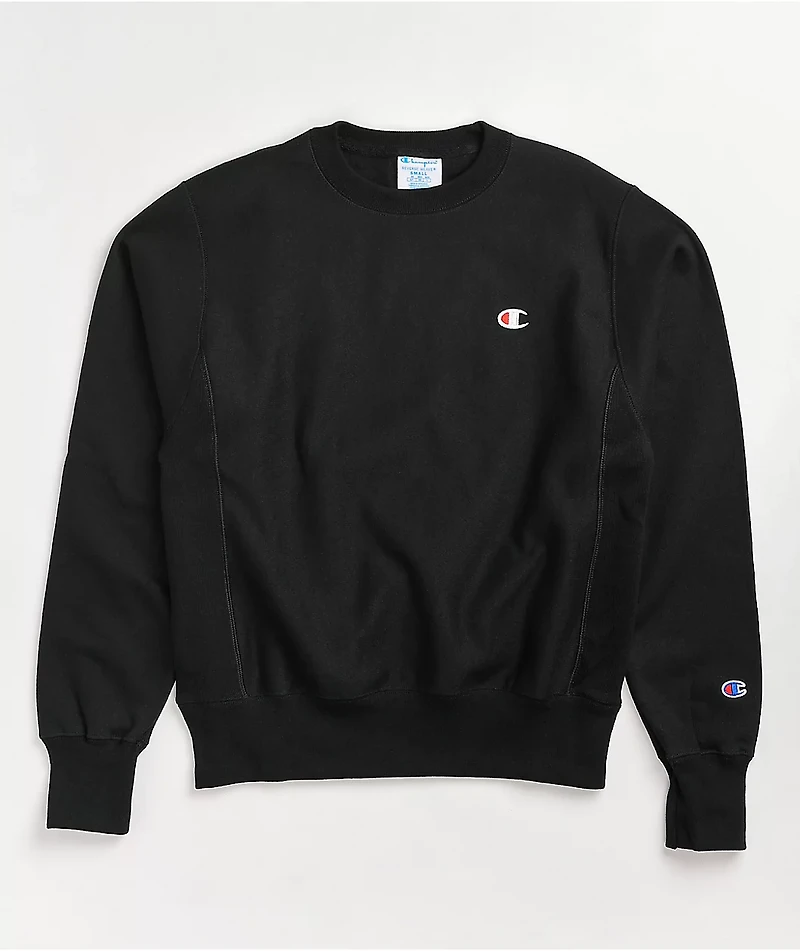 Champion Reverse Weave Black Crewneck Sweatshirt