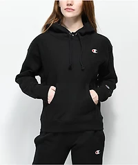 Champion Reverse Weave Black Hoodie