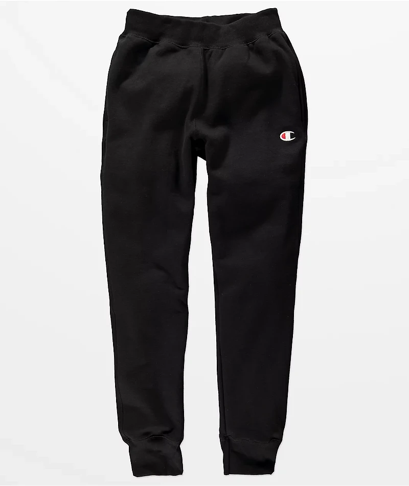Champion Reverse Weave Black Joggers Sweatpants