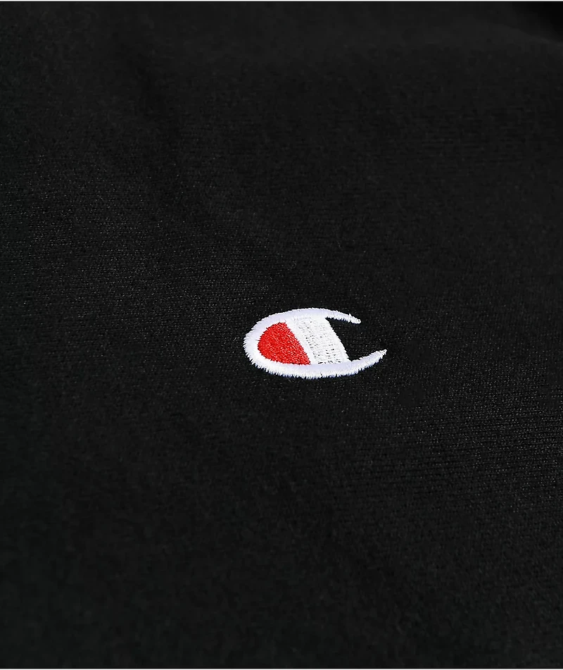 Champion Reverse Weave Boyfriend Fit Black Crewneck Sweatshirt