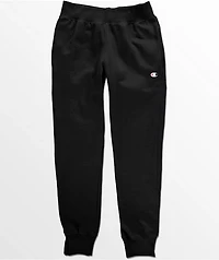 Champion Reverse Weave C Logo Black Jogger Pants
