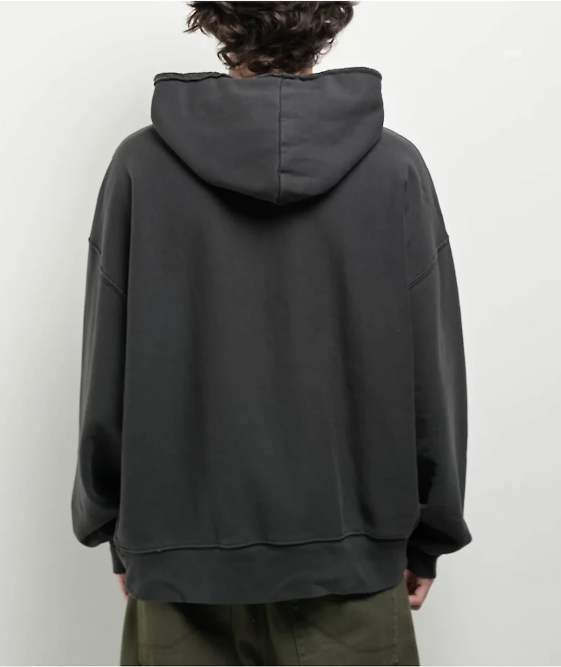 Champion Reverse Weave Crossover Black Vintage Dye Hoodie