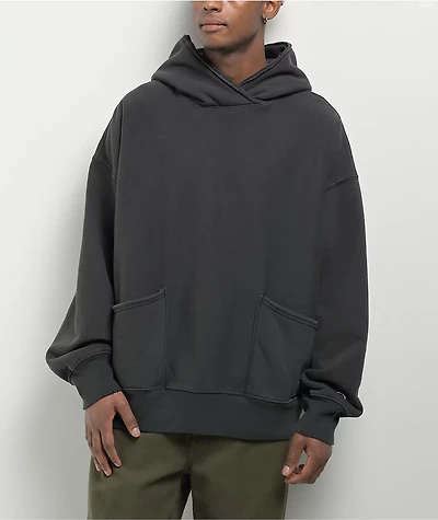 Champion Reverse Weave Crossover Black Vintage Dye Hoodie