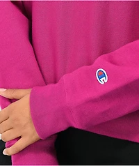 Champion Reverse Weave Inari Purple Crop Mock Neck Sweatshirt