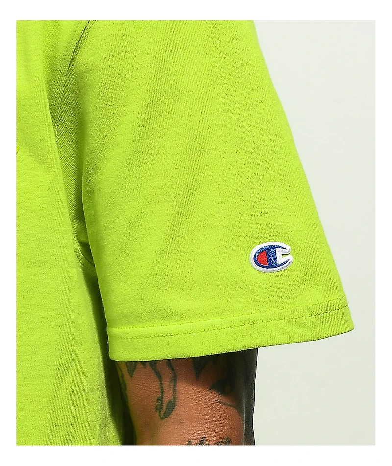 Champion Silicon Script Lime Green T-Shirt
