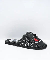 Champion Sleepover Doodle Hoodie Black Slippers