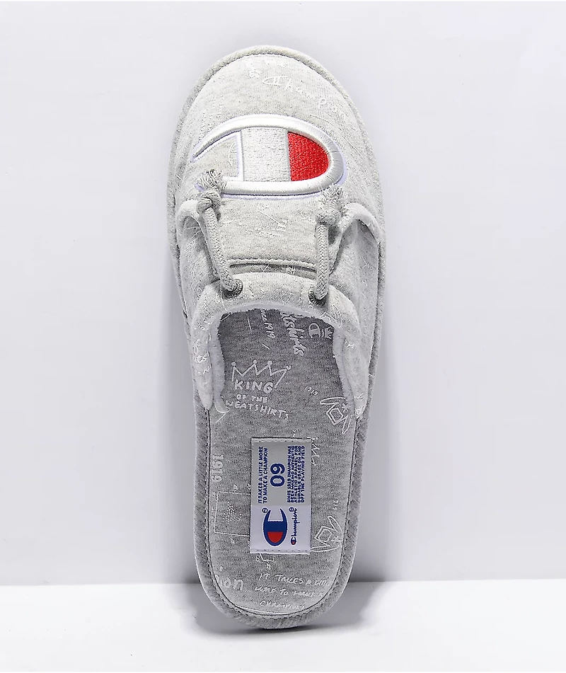 Champion Sleepover Doodle Hoodie Grey Slippers