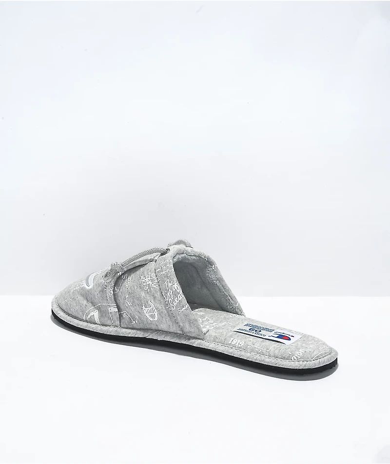 Champion Sleepover Doodle Hoodie Grey Slippers