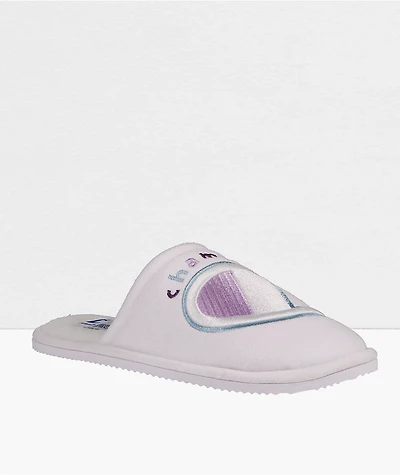 Champion Sleepover II White & Lilac Slippers