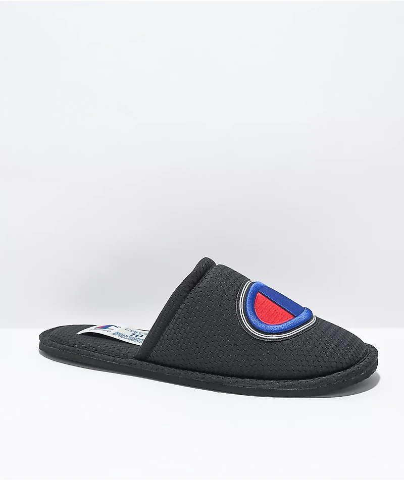 Champion Sleepover Sport Black Slippers