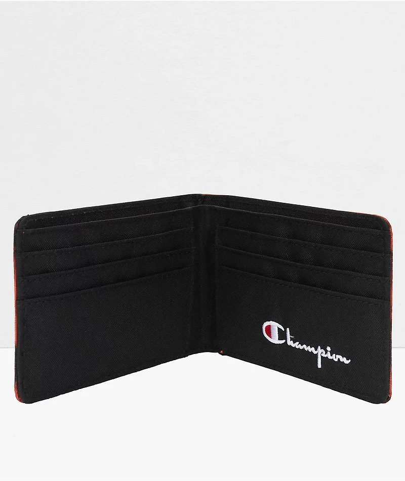 Champion Supercize Orange & Black Tie Dye Bifold Wallet