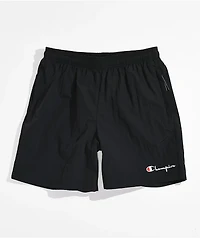 Champion Warm Up Black Nylon Shorts