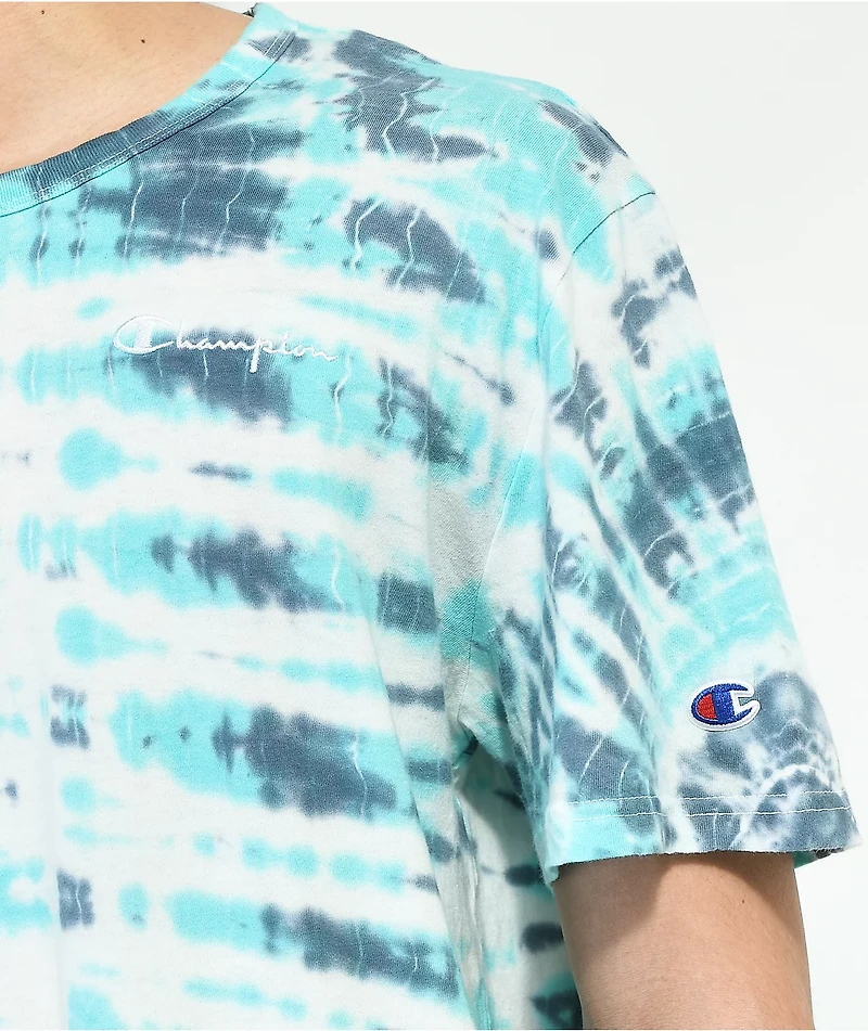 Champion Wave Blue & Grey Tie Dye T-Shirt